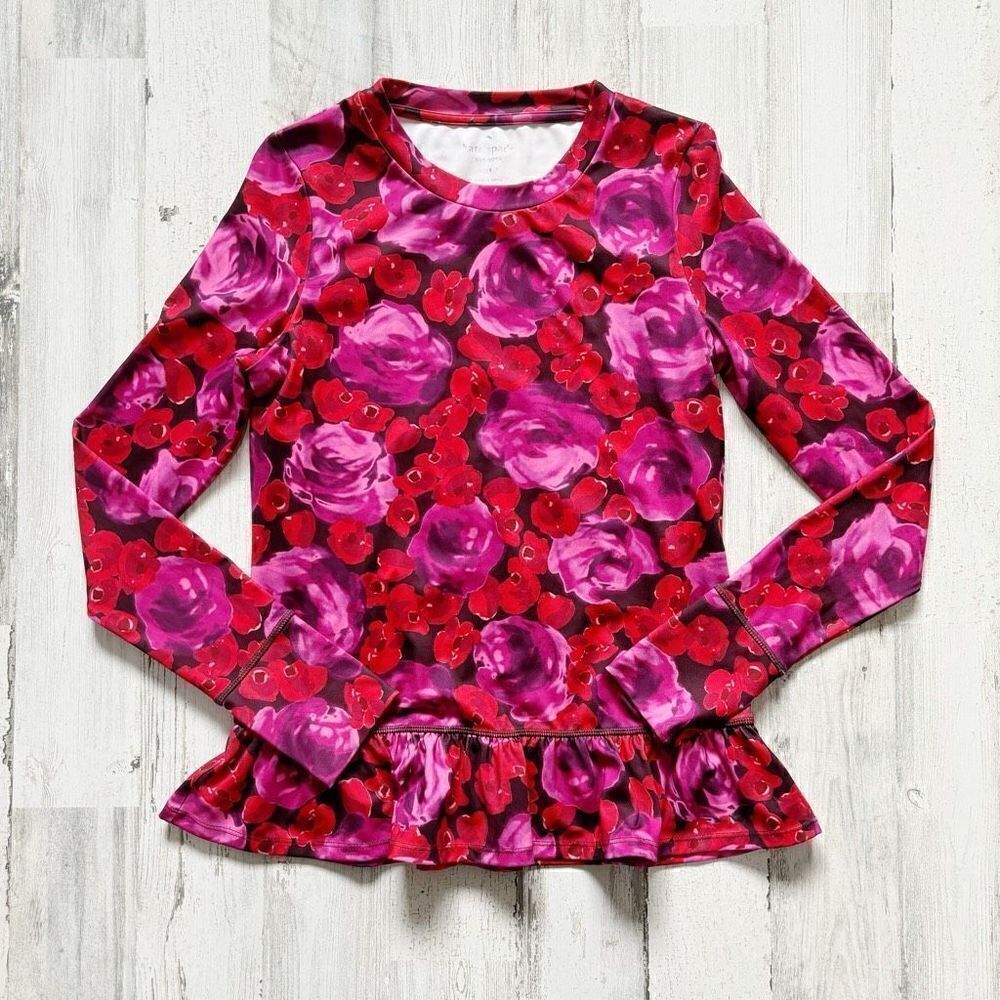 Kate Spade Electric Rose Studio Pullover Top Size S